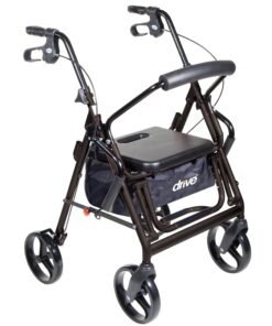 drive™ Duet 4 Wheel Rollator, Black