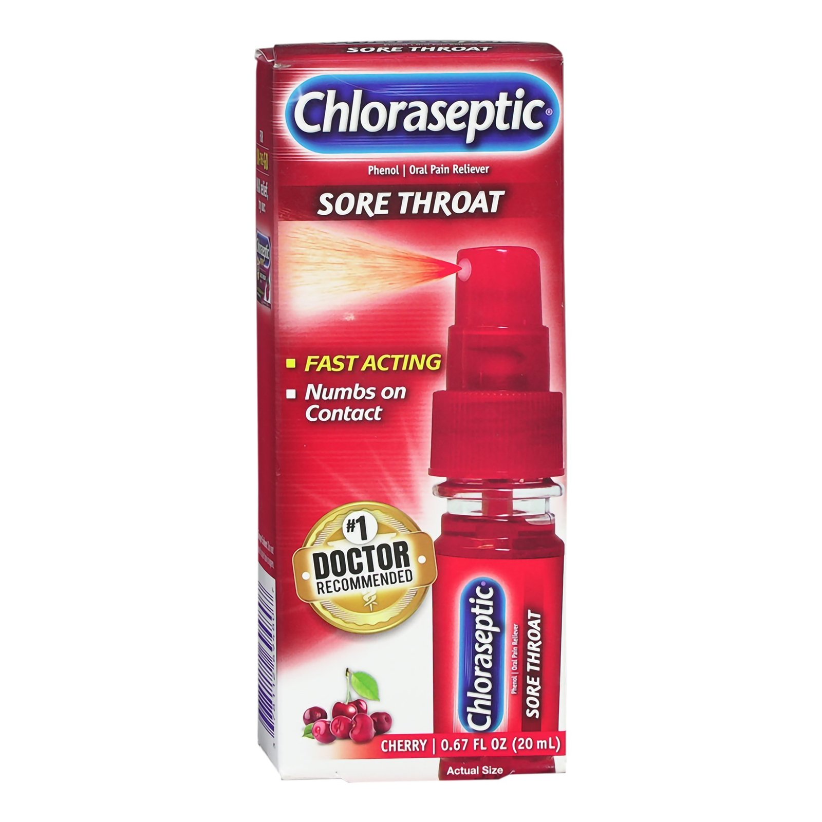 Chloraseptic® Phenol Sore Throat Relief, 20 mL spray bottle