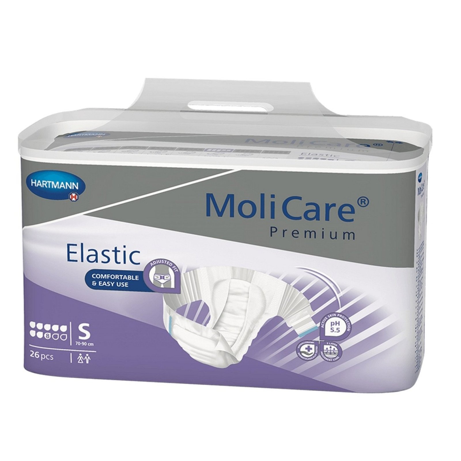 MoliCare® Premium Elastic High Absorbency Incontinence Briefs, Small