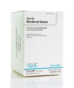 DermaRite Gauze Adhesive Dressing, White, Sterile, 2 x 3¾ inch