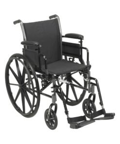 McKesson Manual Lightweight Wheelchair, 18 Inch Seat Width