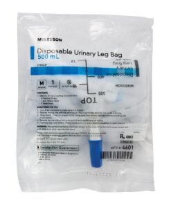 McKesson Disposable Urinary Leg Bag, 500 mL
