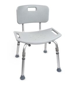 McKesson Removable Back Aluminum Bath Bench, 15½ – 19½ Inch, Gray