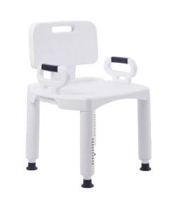 McKesson Removable Arm Rail Plastic Removable Back Bath Bench, 20½ Inch Width