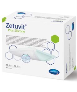 Zetuvit® Plus Silicone Super Absorbent Dressing, 4 x 8 Inch
