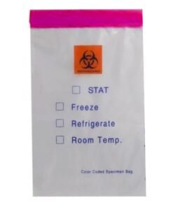 Color Coded Top Specimen Transport Bag with Document Pouch, 6 x 9 Inch