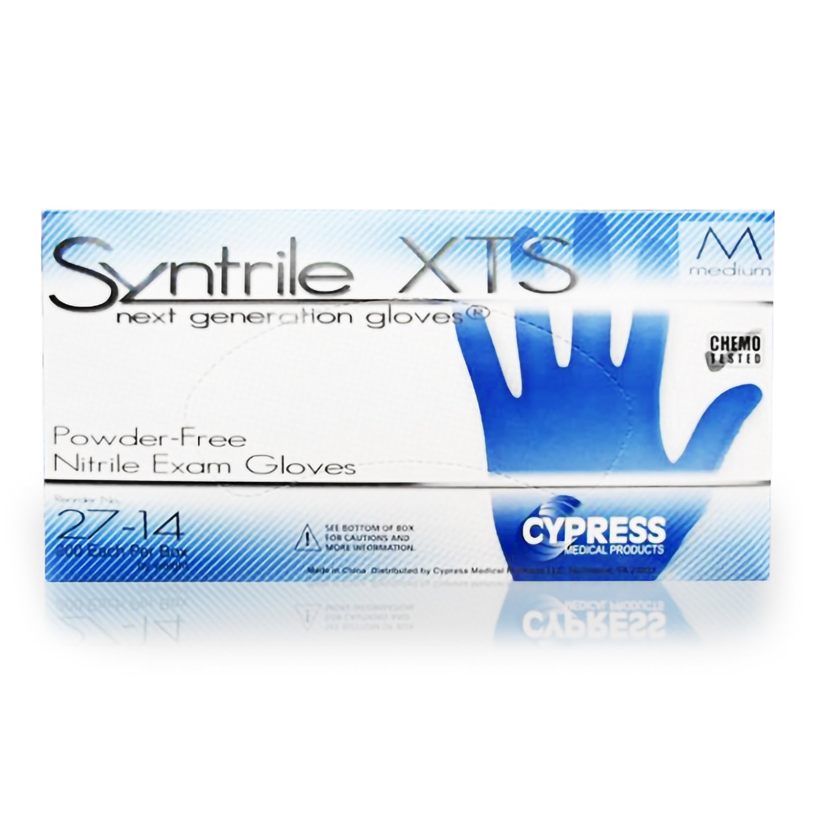 Syntrile® XTS Nitrile Standard Cuff Length Exam Glove, Medium, Blue