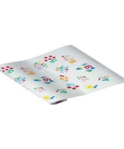 Tidi® Choice Crepe Table Paper, 18 Inch x 125 Foot, Print (Pastel Numbers)