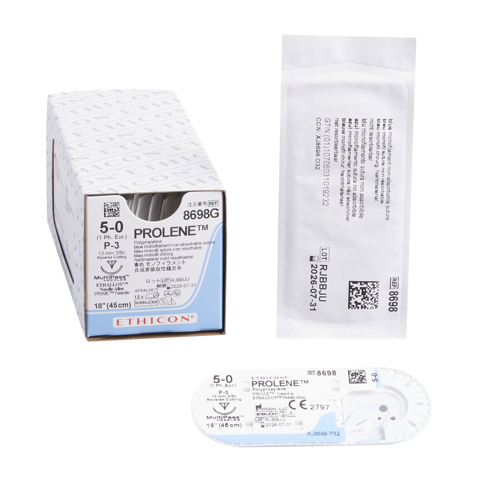 Prolene™ Suture with Needle, Size 5-0