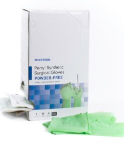 McKesson Perry® Performance Plus Polyisoprene Surgical Glove, Size 8.5, Green