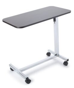 McKesson Overbed Table, Non-Tilt, Spring-Assisted Lift, 28-1/4" to 43-1/4" Height Range