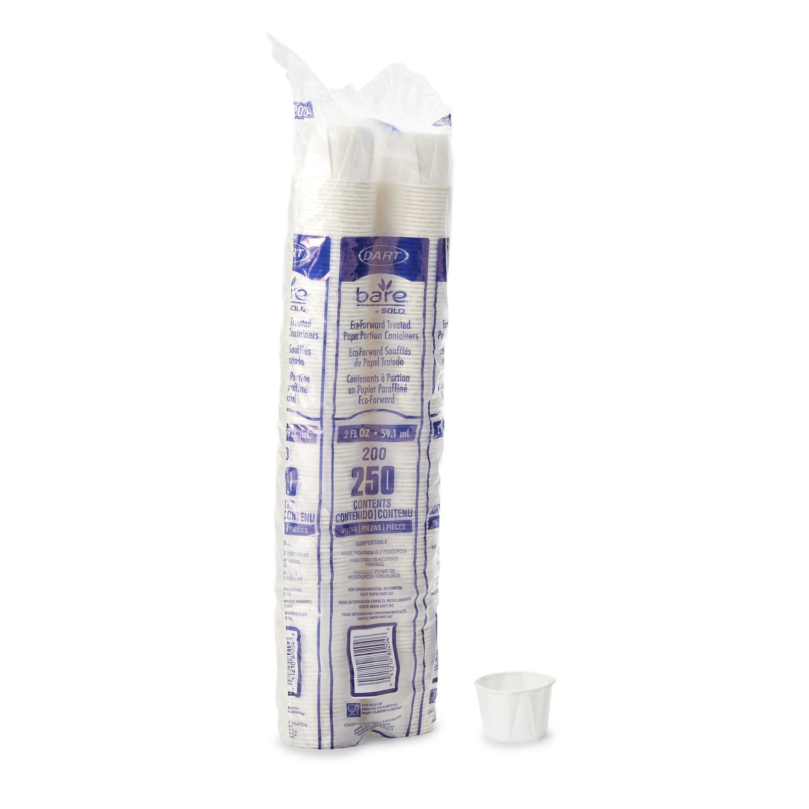 Solo Paper Souffle Cup, White, Disposable, 2.0 oz