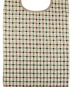Beck's Classic Quilted Adult Bib, Autumn Beige Plaid, 18 x 34 in.