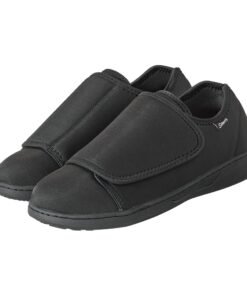 Silverts® Ultra Comfort Flex Hook and Loop Closure Shoe, Size 7, Black