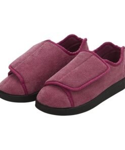 Silverts® Women's Double Extra Wide Easy Closure Slippers, Dusty Rose, Size 11