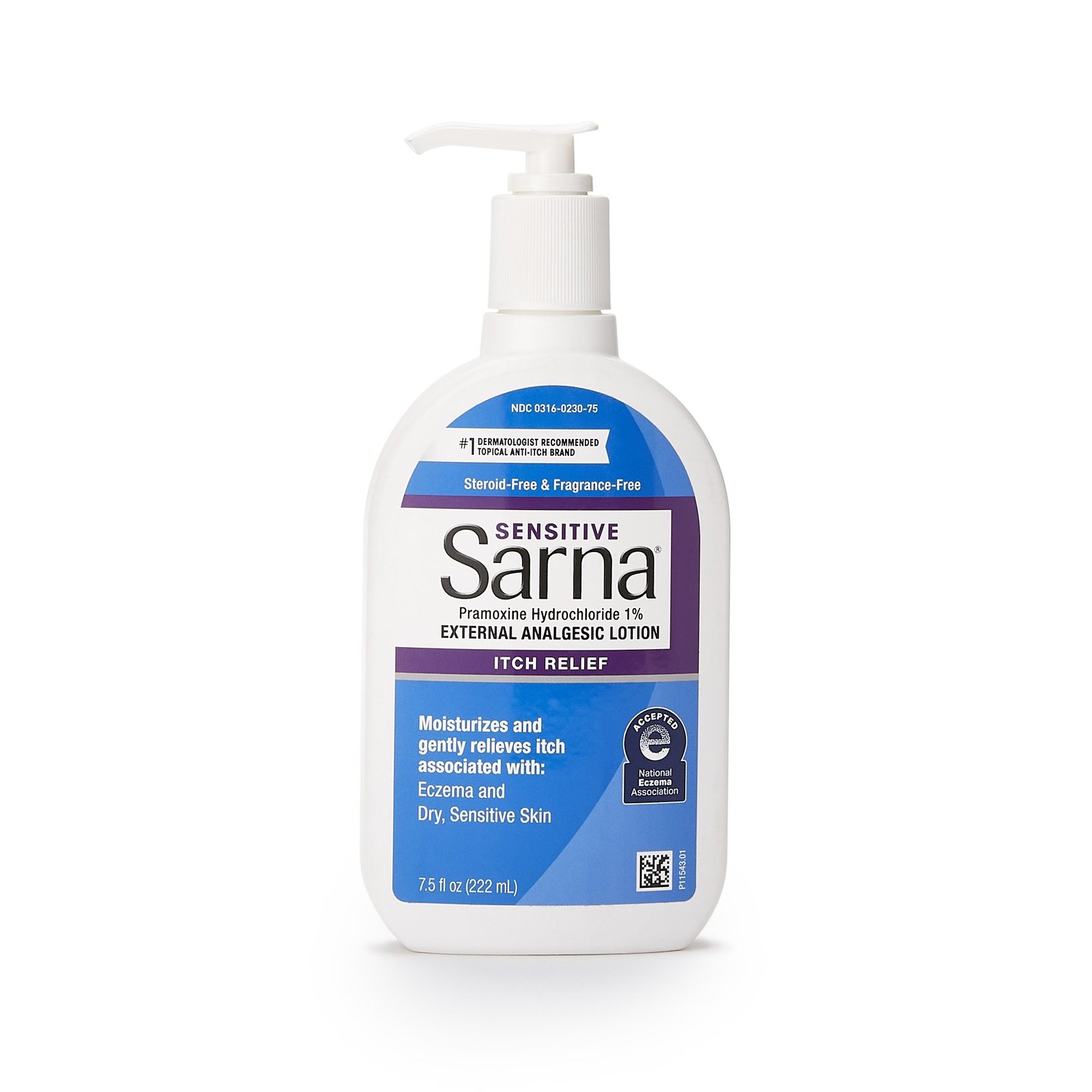 Sarna® Sensitive Pramoxine Itch Relief, 7.5 oz. Bottle